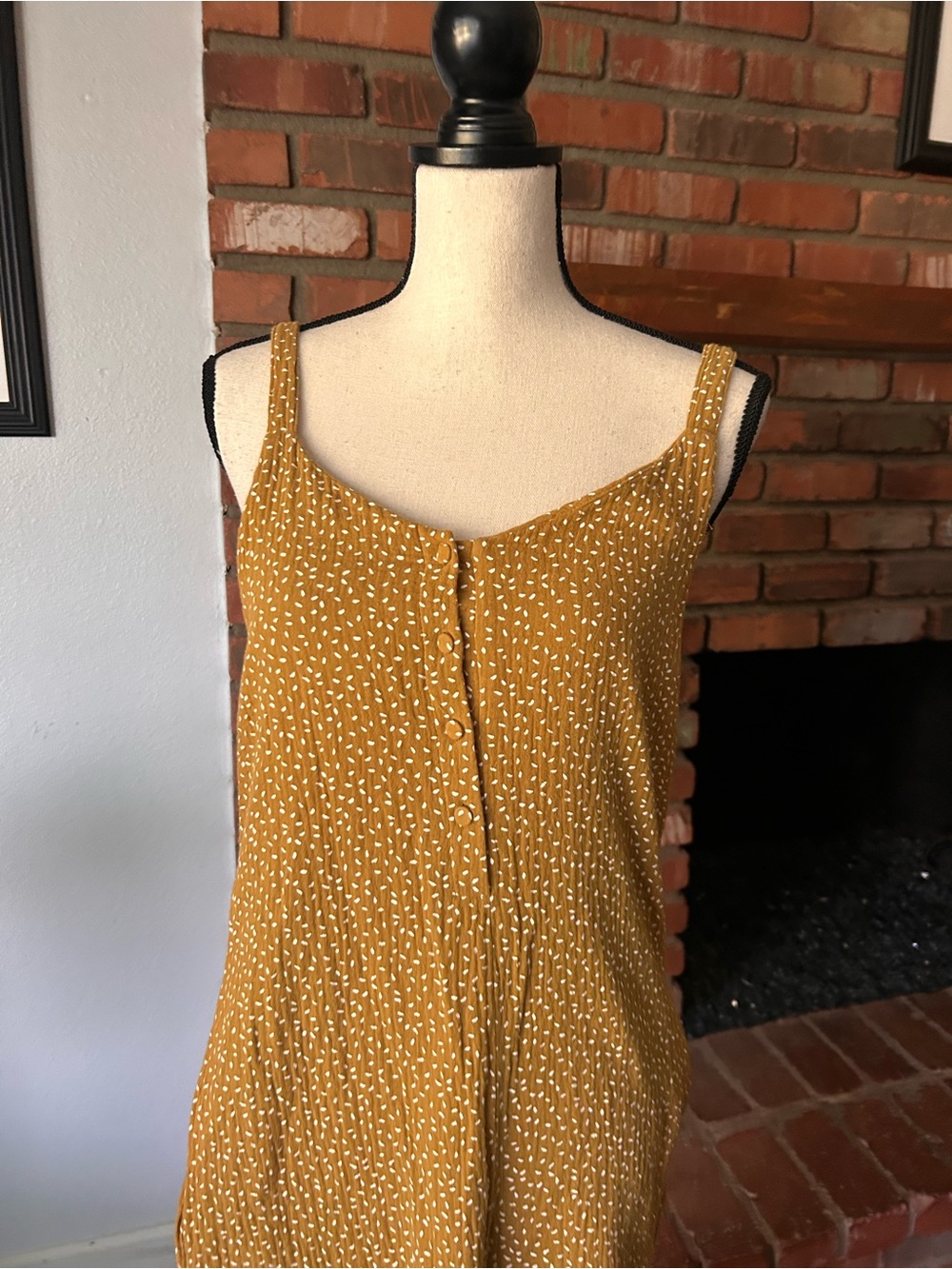 Rylee + Cru Bridgette Jumpsuit in Saffron Yellow Seeds Sz M - Picture 3 of 7